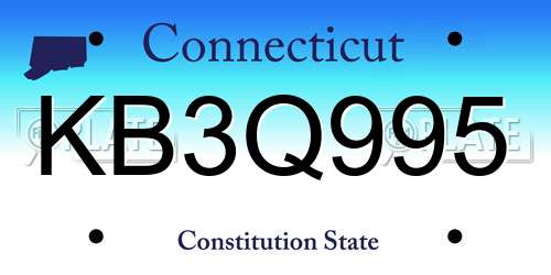 KB3Q995 Connecticut License Plate
