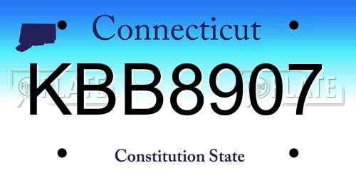 KBB8907 Connecticut License Plate