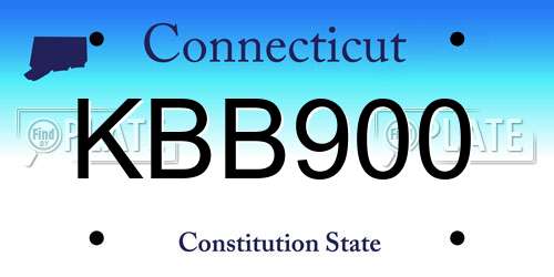 KBB900 Connecticut License Plate
