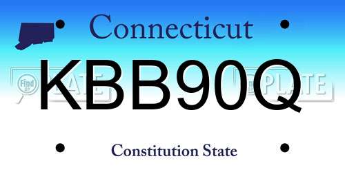 KBB90Q Connecticut License Plate