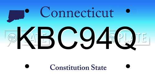 KBC94Q Connecticut License Plate