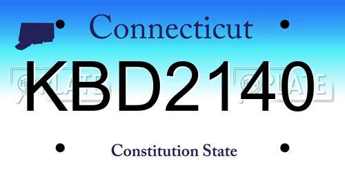 KBD2140 Connecticut License Plate
