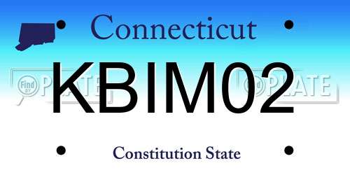 KBIM02 Connecticut License Plate