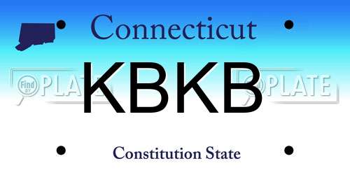 KBKB Connecticut License Plate
