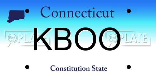 KBOO Connecticut License Plate