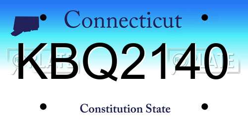 KBQ2140 Connecticut License Plate