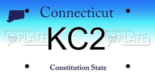 KC2 Connecticut License Plate