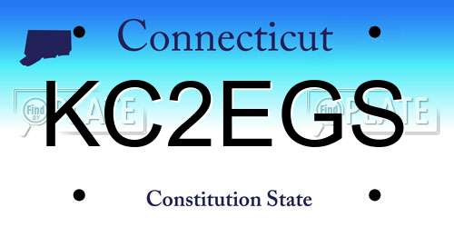 KC2EGS Connecticut License Plate