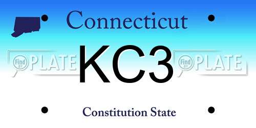 KC3 Connecticut License Plate