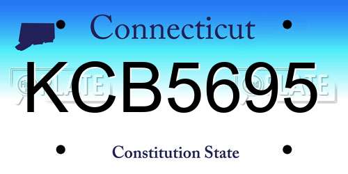 KCB5695 Connecticut License Plate