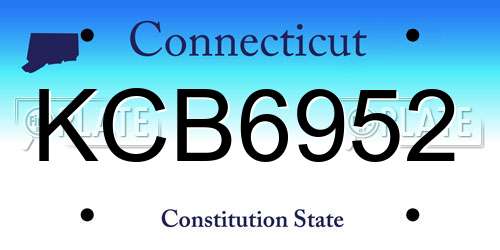 KCB6952 Connecticut License Plate