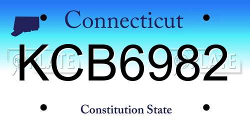 KCB6982 Connecticut License Plate