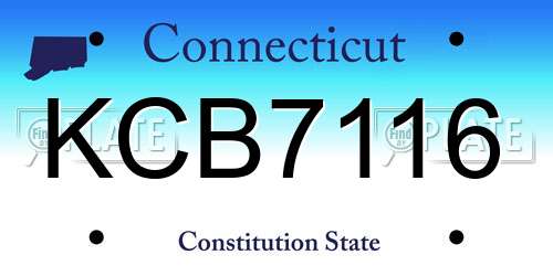 KCB7116 Connecticut License Plate