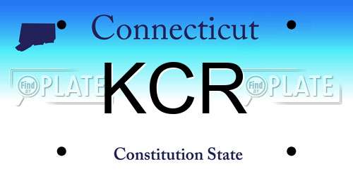 KCR Connecticut License Plate