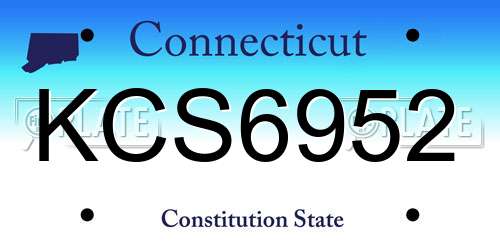 KCS6952 Connecticut License Plate