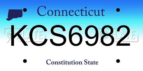 KCS6982 Connecticut License Plate