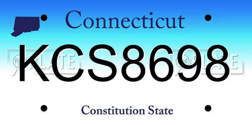 KCS8698 Connecticut License Plate
