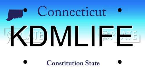 KDMLIFE Connecticut License Plate