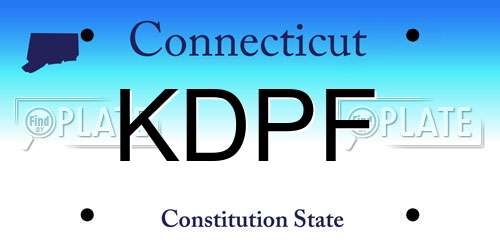 KDPF Connecticut License Plate