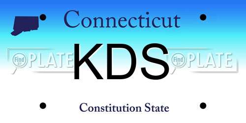 KDS Connecticut License Plate