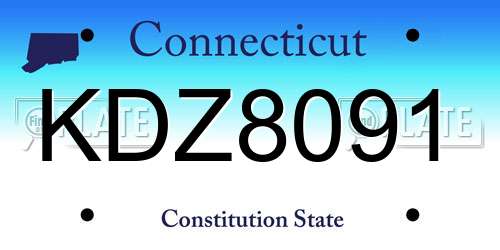 KDZ8091 Connecticut License Plate