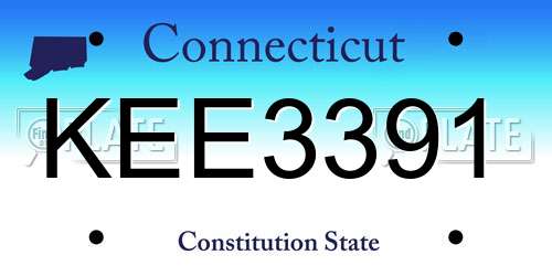 KEE3391 Connecticut License Plate