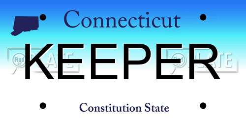 KEEPER Connecticut License Plate