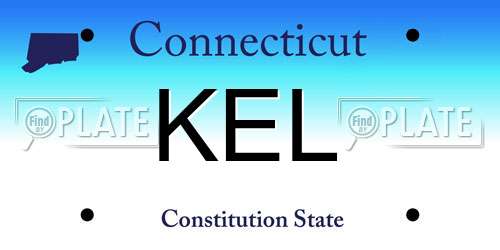 KEL Connecticut License Plate