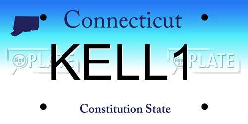 KELL1 Connecticut License Plate