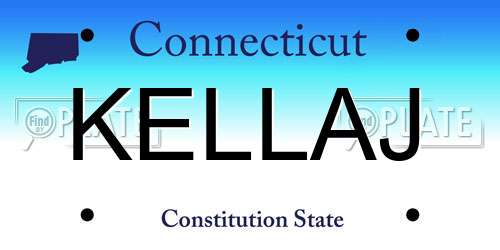 KELLAJ Connecticut License Plate