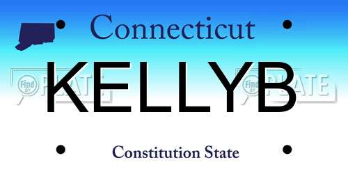 KELLYB Connecticut License Plate