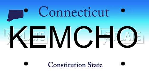 KEMCHO Connecticut License Plate