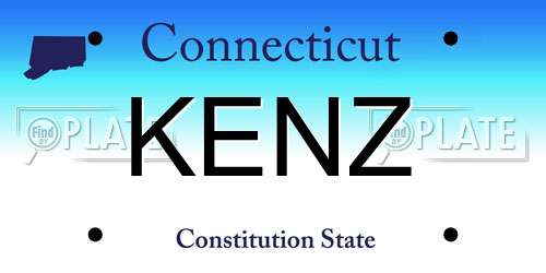 KENZ Connecticut License Plate
