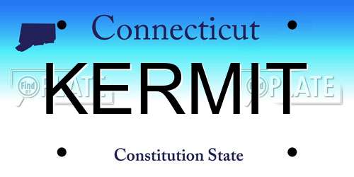 KERMIT Connecticut License Plate
