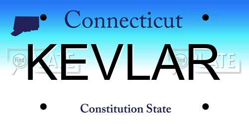KEVLAR Connecticut License Plate