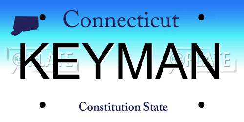 KEYMAN Connecticut License Plate
