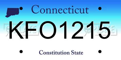 KFO1215 Connecticut License Plate