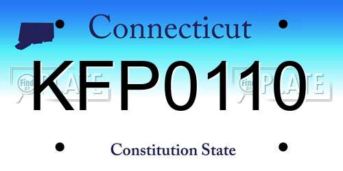 KFP0110 Connecticut License Plate