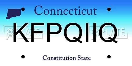 KFPQIIQ Connecticut License Plate