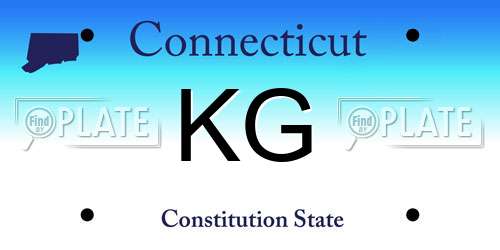 KG Connecticut License Plate