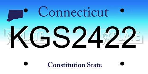 KGS2422 Connecticut License Plate