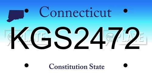 KGS2472 Connecticut License Plate