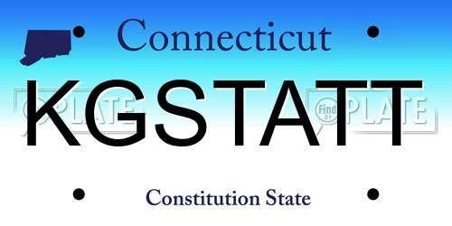 KGSTATT Connecticut License Plate
