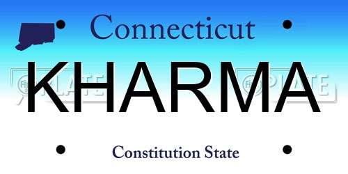 KHARMA Connecticut License Plate