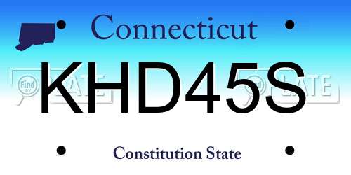 KHD45S Connecticut License Plate