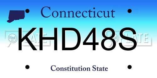 KHD48S Connecticut License Plate