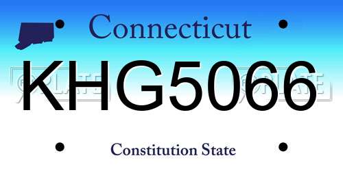 KHG5066 Connecticut License Plate
