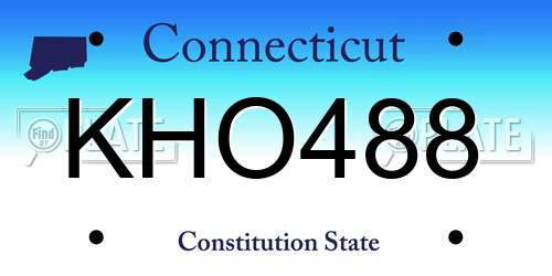 KHO488 Connecticut License Plate