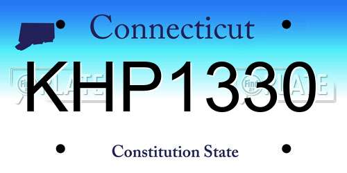 KHP1330 Connecticut License Plate