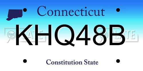 KHQ48B Connecticut License Plate